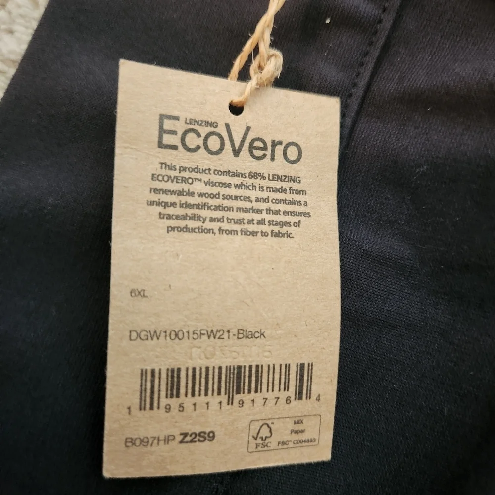 Men's Amazon Essentials 6XL Black Pant